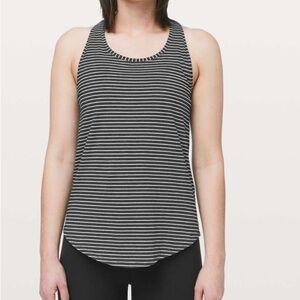 Lululemon Love Tank *Pleated
Modern Stripe Heathered Black White
